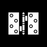 Scharnier Glyphe invertiert Symbol Design vektor