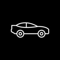 Auto Linie invertiert Symbol Design vektor