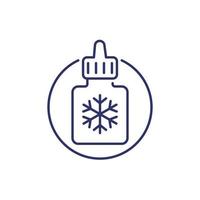 Symbol für die Leitung von Frostschutz- oder Kühlmittelflaschen vektor