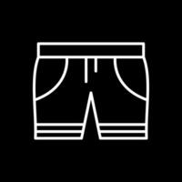 schwimmen kurze Hose Linie invertiert Symbol Design vektor