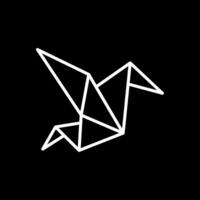 origami linje omvänd ikon design vektor