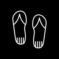 Flip Flops Linie invertiert Symbol Design vektor