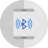 Bluetooth eben Rahmen Symbol Design vektor