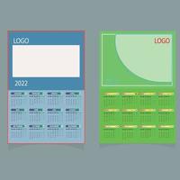 kalender för 2022 vektordesign vektor
