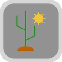 Kaktus eben runden Ecke Symbol Design vektor