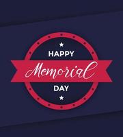 Happy Memorial Day Poster vektor