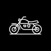 Motorräder Linie invertiert Symbol Design vektor