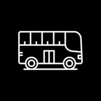 Stadt Bus Linie invertiert Symbol Design vektor