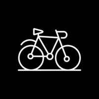 cykel linje omvänd ikon design vektor