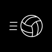 Volley Ball Linie invertiert Symbol Design vektor