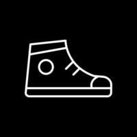Stöd skor linje omvänd ikon design vektor