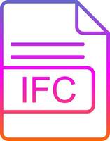 ifc Datei Format Linie Gradient Symbol Design vektor