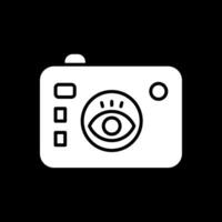 kamera glyf omvänd ikon design vektor
