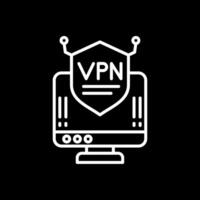 vpn linje omvänd ikon design vektor