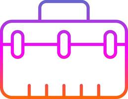 Koffer Linie Gradient Symbol Design vektor