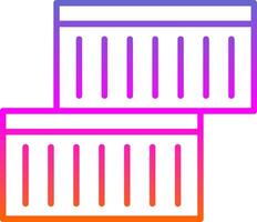 Container Linie Gradient Symbol Design vektor