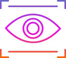 Auge Scan Linie Gradient Symbol Design vektor