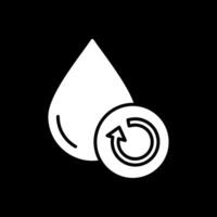 Wasser Behandlung Glyphe invertiert Symbol Design vektor