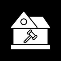 Zuhause bieten Glyphe invertiert Symbol Design vektor