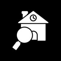 finden Zuhause Glyphe invertiert Symbol Design vektor