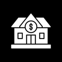 Kaufen Zuhause Glyphe invertiert Symbol Design vektor