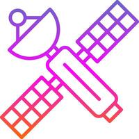 Satellit Linie Gradient Symbol Design vektor