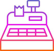 Kasse registrieren Linie Gradient Symbol Design vektor