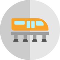 Einschienenbahn eben Rahmen Symbol Design vektor