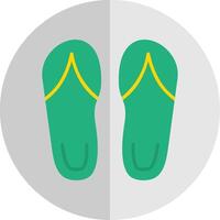 Sandalen eben Rahmen Symbol Design vektor