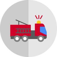 Feuer LKW eben Rahmen Symbol Design vektor