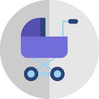 Baby Kinderwagen eben Rahmen Symbol Design vektor