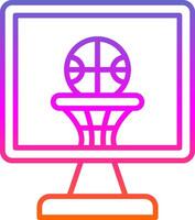 Basketball Linie Gradient Symbol Design vektor