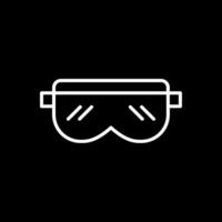 Sicherheit Brille Linie invertiert Symbol Design vektor
