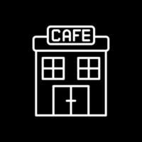 Cafe Linie invertiert Symbol Design vektor