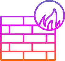 Firewall Linie Gradient Symbol Design vektor