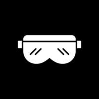 Sicherheit Brille Glyphe invertiert Symbol Design vektor