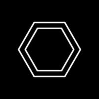 Hexagon Linie invertiert Symbol Design vektor