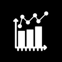 Bar Diagramm Glyphe invertiert Symbol Design vektor