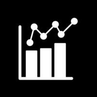 Bar Diagramm Glyphe invertiert Symbol Design vektor