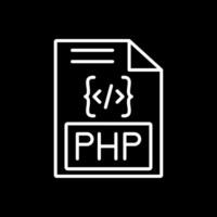 php Linie invertiert Symbol Design vektor