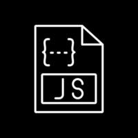 js Linie invertiert Symbol Design vektor