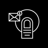 Email Linie invertiert Symbol Design vektor