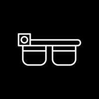 Clever Brille Linie invertiert Symbol Design vektor