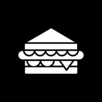 Sandwich Glyphe invertiert Symbol Design vektor