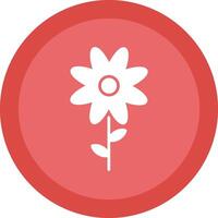 blomma glyf på grund av cirkel ikon design vektor