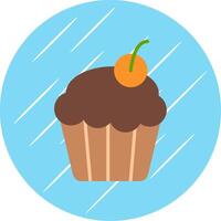 Cupcake eben Kreis Symbol Design vektor