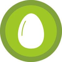 ägg glyf på grund av cirkel ikon design vektor