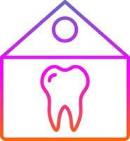 Dental Klinik Linie Gradient Symbol Design vektor