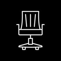 kontor stol linje omvänd ikon design vektor