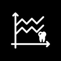 Statistiken Glyphe invertiert Symbol Design vektor